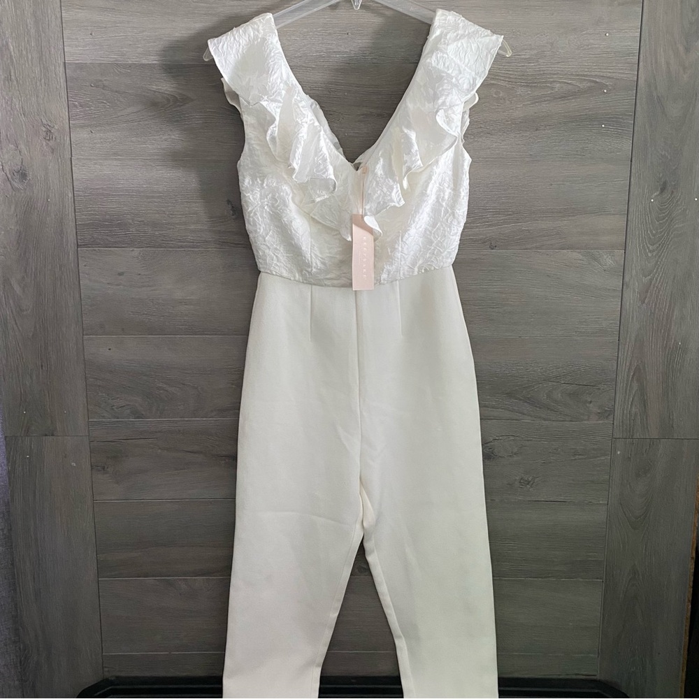 KEEPSAKE the Label White Ruffle Lace Jumpsuit